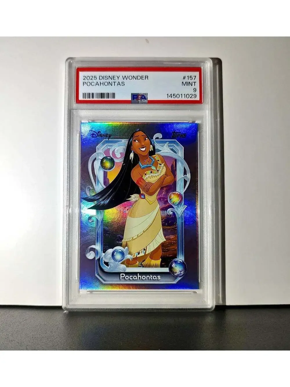 Pocahontas 2025 Topps Disney Cartoon Princess #157 Card Pocahontas PSA 9